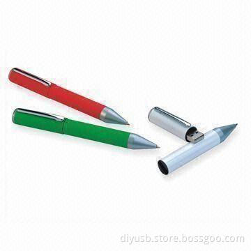 Bootable USB Flash Drives with Pen Design and 10-year Data Retention, Support Plug-and-play Function